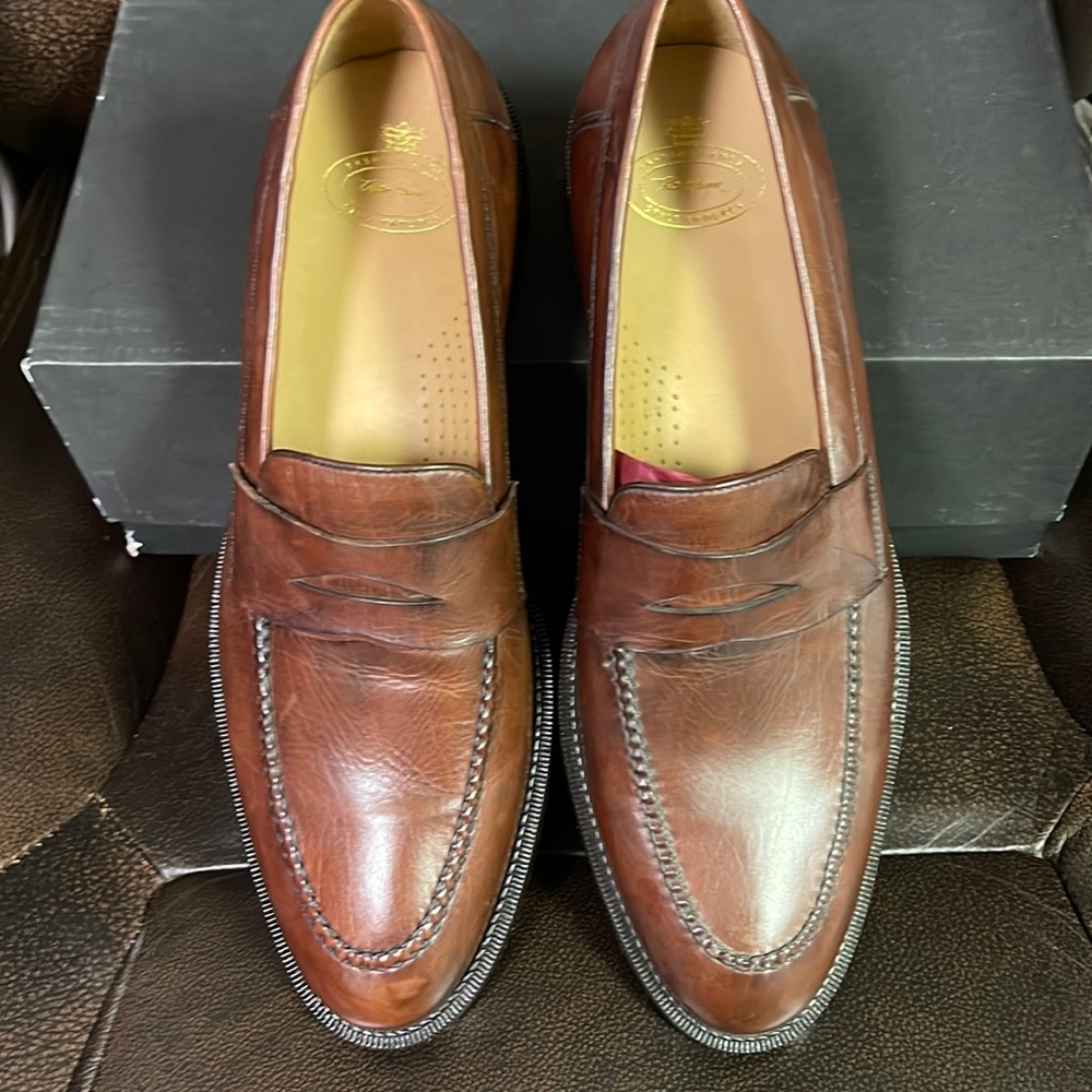 NEW!! Men’s Alan Payne slip On Loafer Saddle Tan Leather Size 9M
